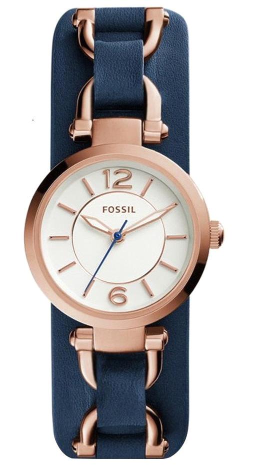 Fossil FES3857 36 mm Lacivert Deri Kordon Analog Kadın Kol Saati
