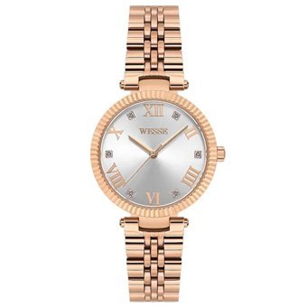 Wesse WWL111903 34 mm Rose Gold Çelik Kordon Analog Kadın Kol Saati
