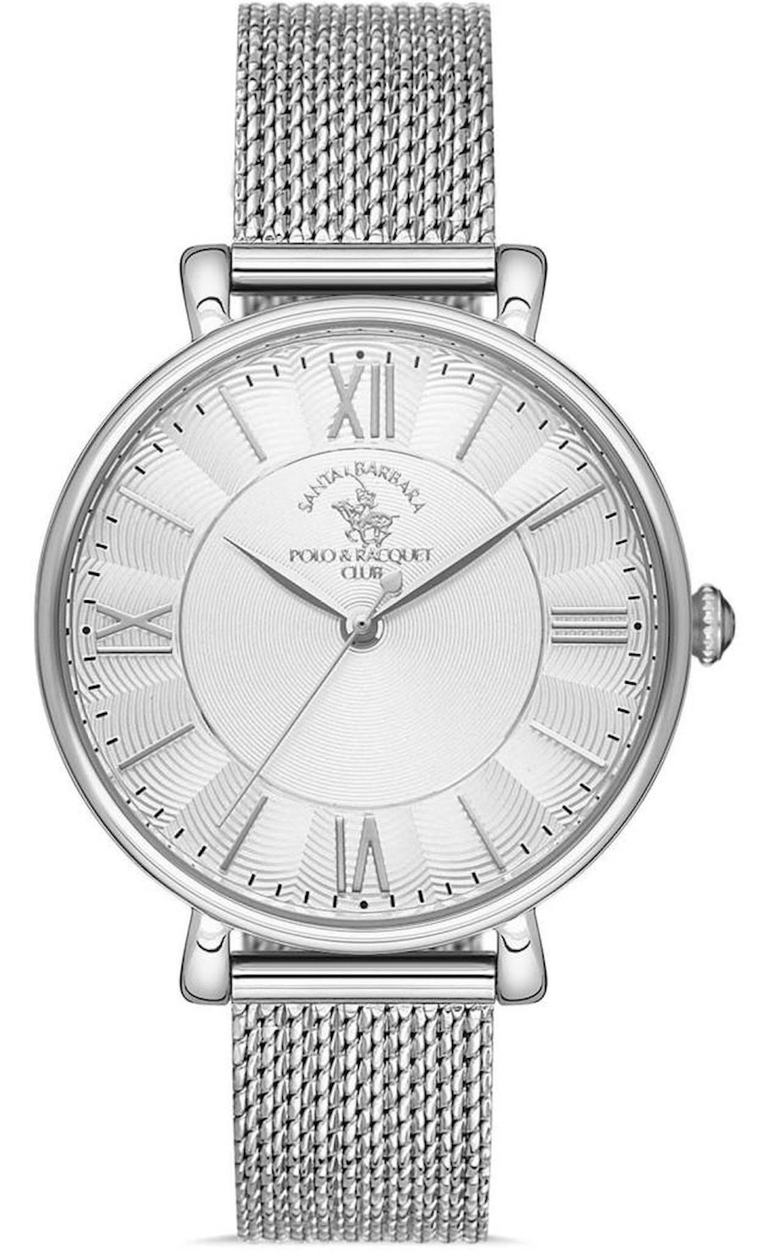 Santa Barbara Polo & Racquet Club SB.1.10303.1 30 mm Gri Çelik Kordon Analog Kadın Kol Saati