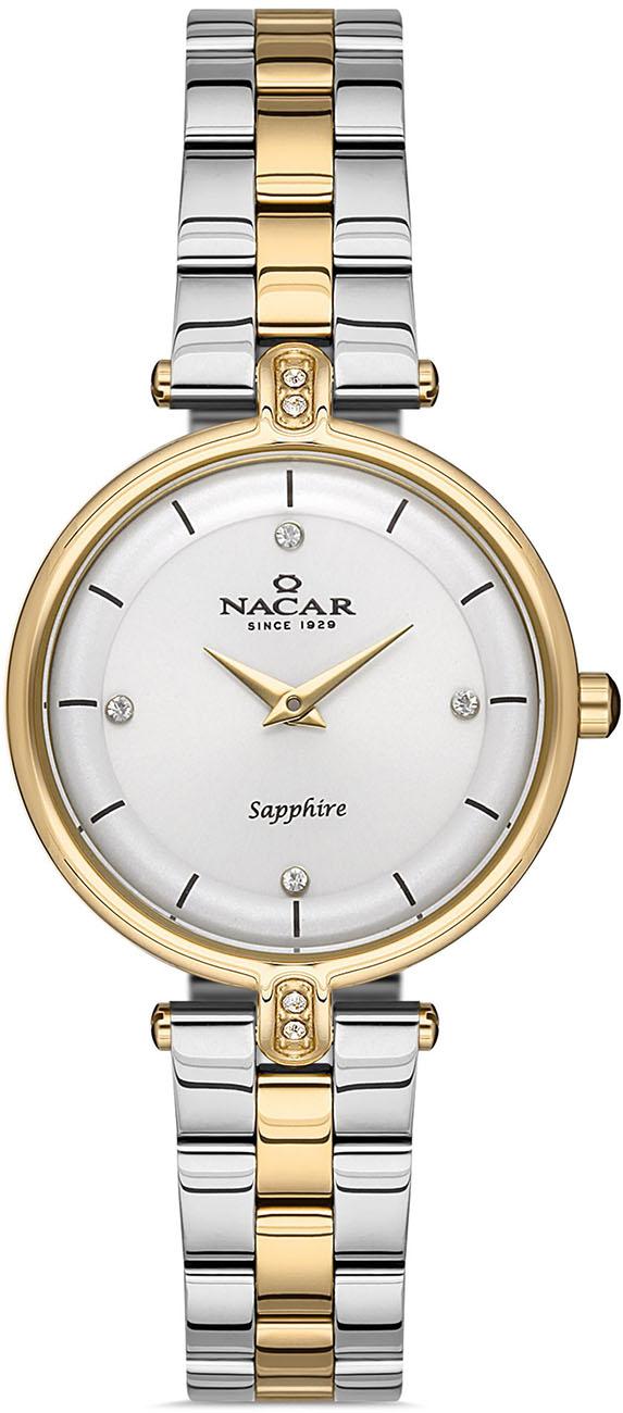 Nacar NC34-39C714-CSMS 30 mm Altın-Gri Çelik Kordon Analog Kadın Kol Saati
