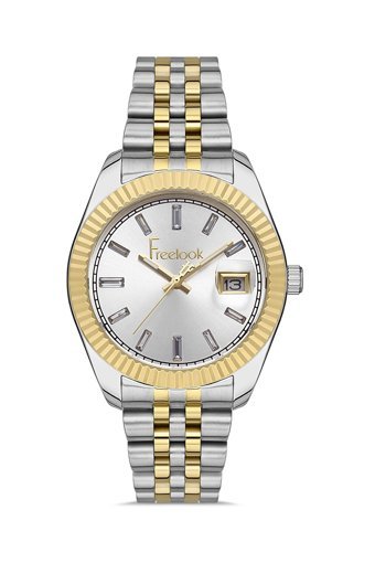 Freelook FL.1.10093.1 Takvimli 36 mm Altın-Gri Çelik Kordon Analog Kadın Kol Saati