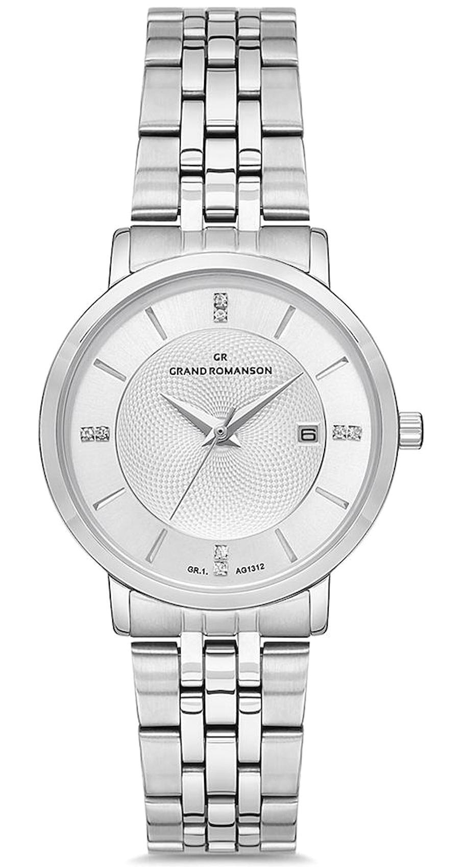 Romanson GR.1.AG1312.16 Takvimli 32 mm Gri Çelik Kordon Analog Kadın Kol Saati