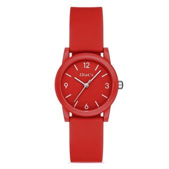 Dial X DX-5455-LD-3 31-35 mm Kırmızı Plastik Kordon Analog Kadın Kol Saati