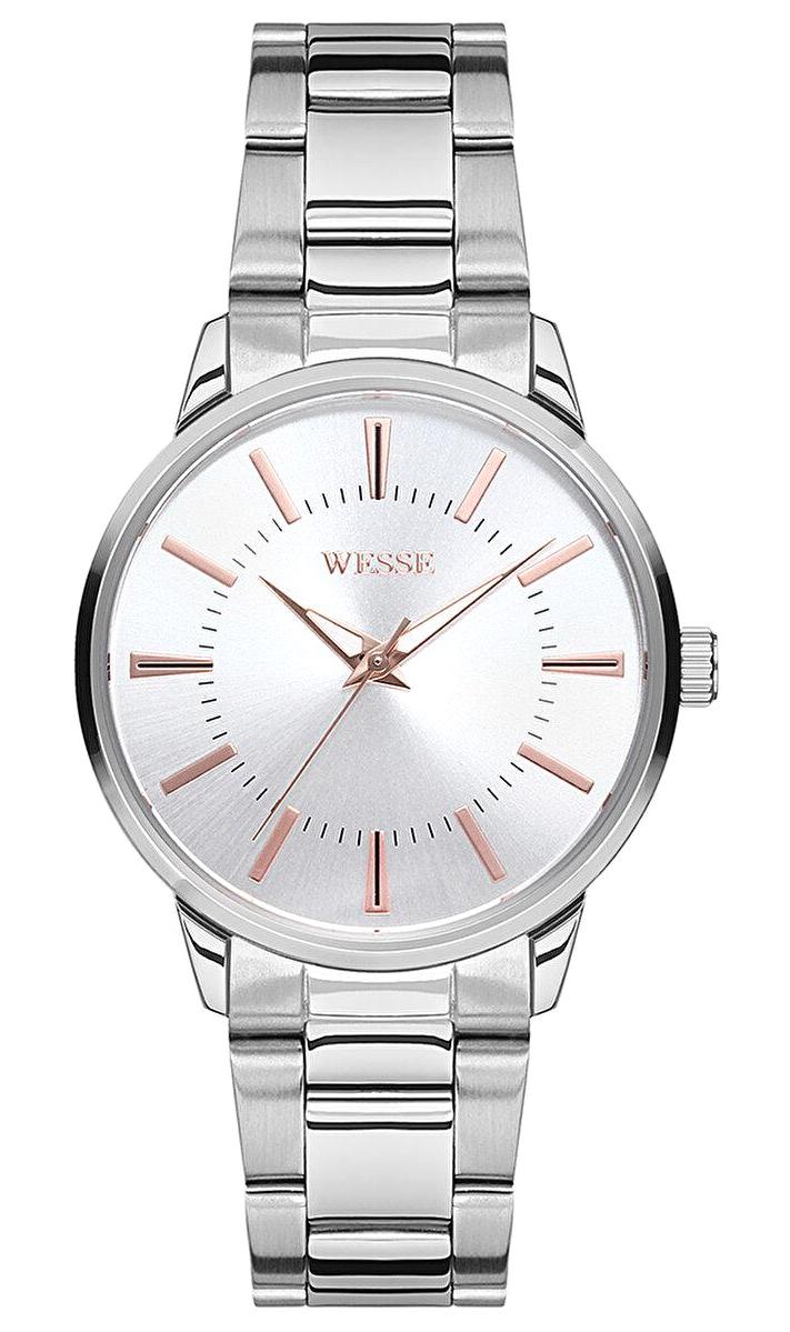 Wesse WWL104403 36 mm Gri Çelik Kordon Analog Kadın Kol Saati