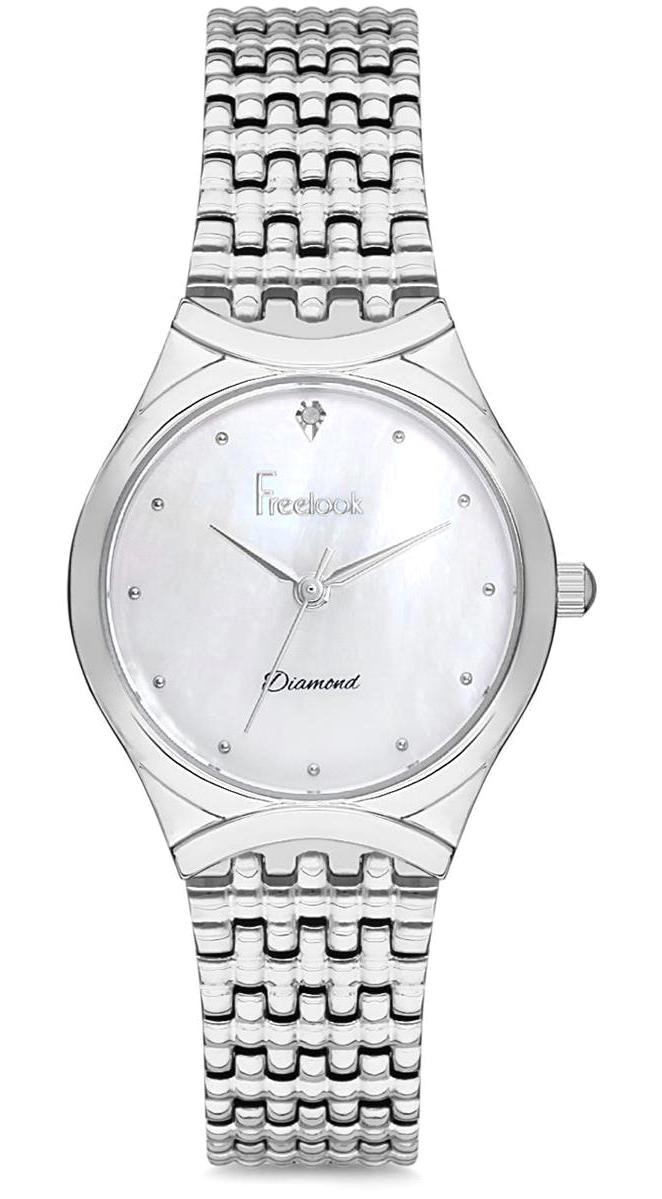 Freelook F.7.1063.01 34 mm Gri Çelik Kordon Analog Kadın Kol Saati