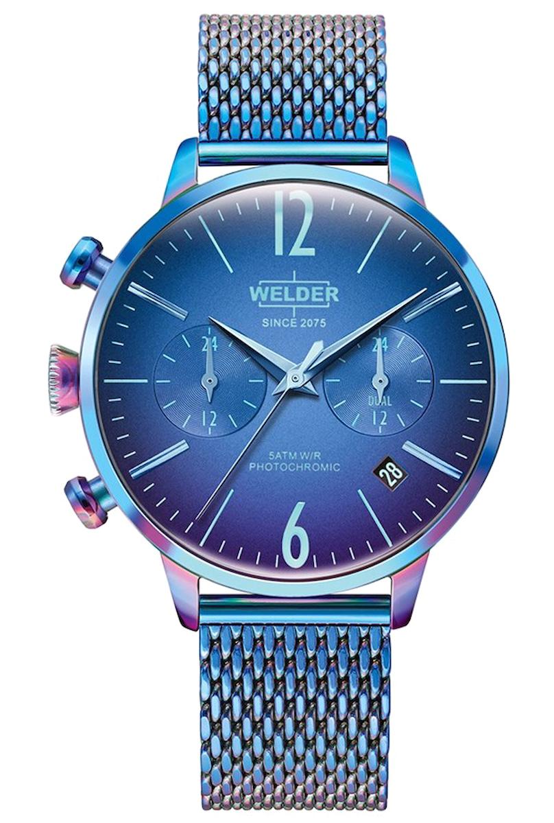Welder Watch WWRC656 Takvimli 38 mm Mavi Çelik Kordon Analog Kadın Kol Saati