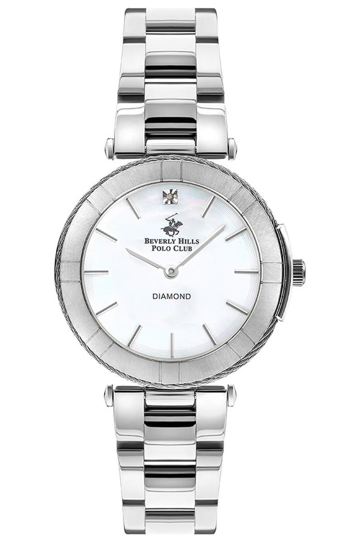 Beverly Hills Polo Club BP3333X.320 37 mm Gri Çelik Kordon Analog Kadın Kol Saati