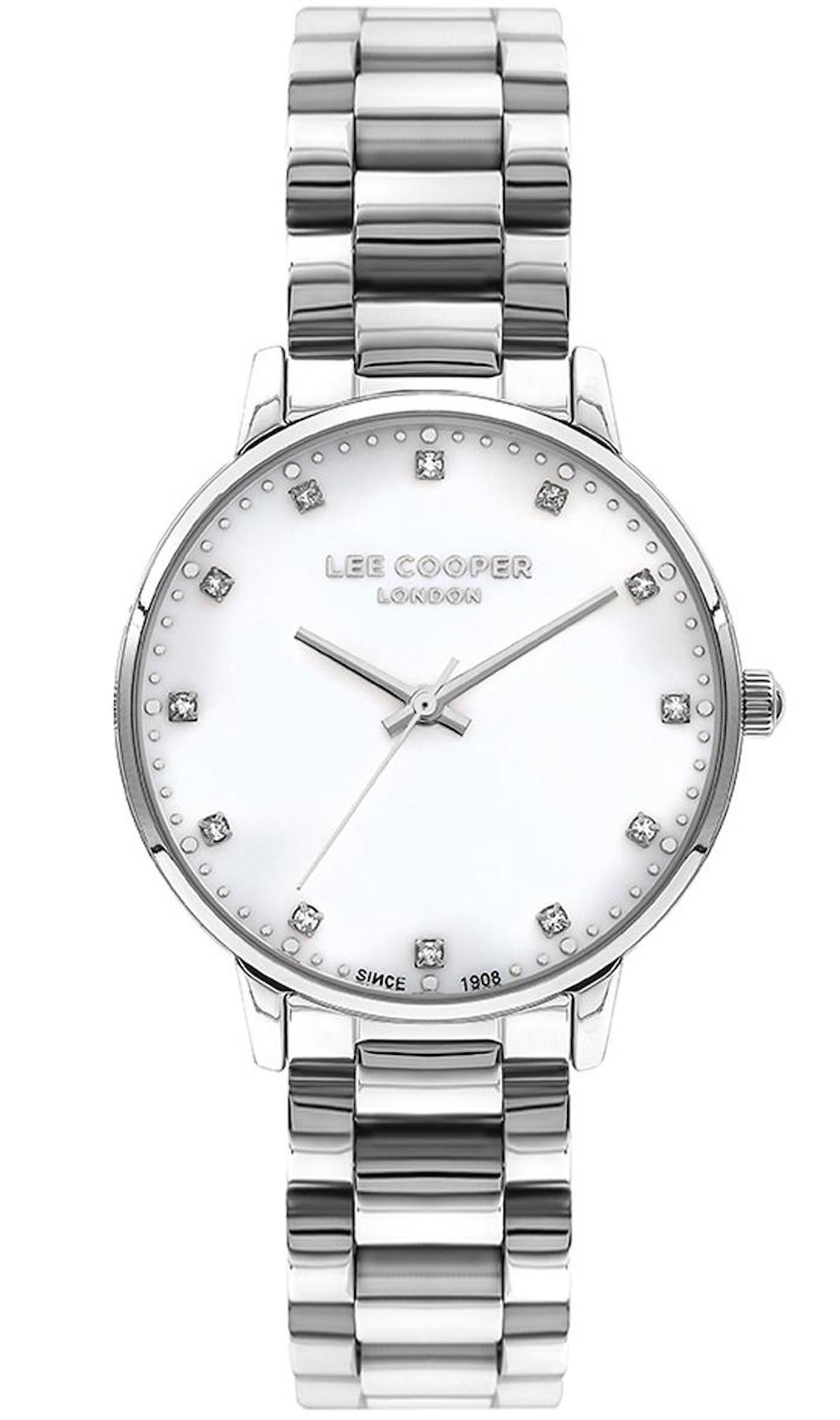 Lee Cooper LC07548.320 40 mm Gri Çelik Kordon Analog Kadın Kol Saati