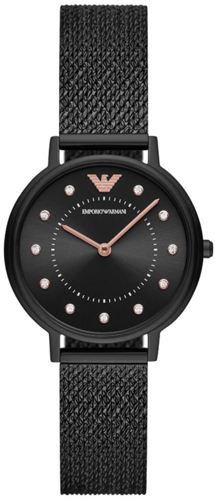 Emporio Armani AR11252 32 mm Siyah Hasır Kordon Analog Kadın Kol Saati