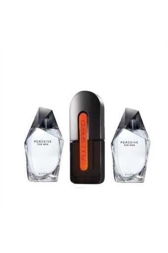 Avon Full Speed 3 Parça Erkek Parfüm Seti EDT 75 ml + 2 Adet Perceive 100 ml