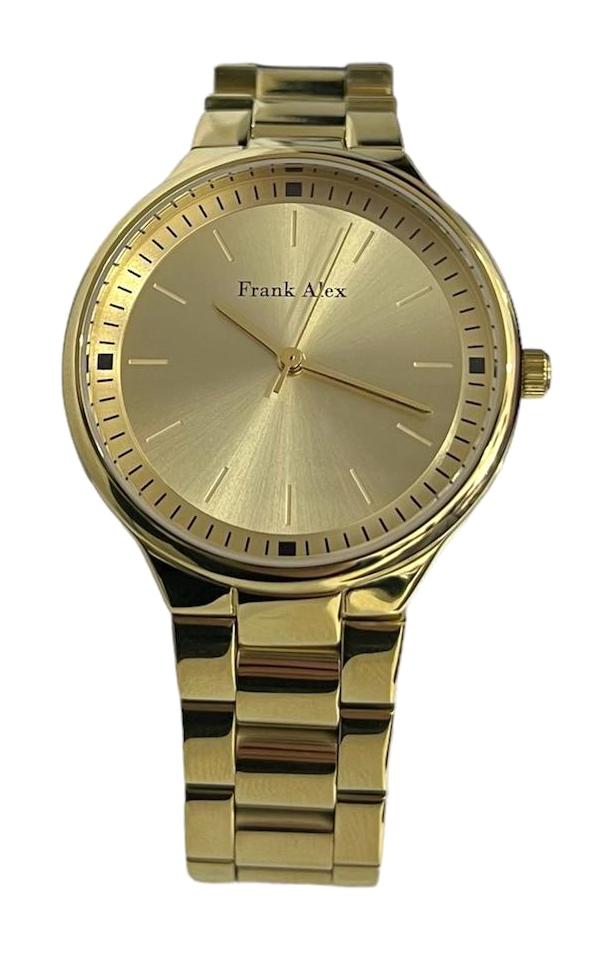 Frank Alex 34 mm Altın Çelik Kordon Analog Kadın Kol Saati