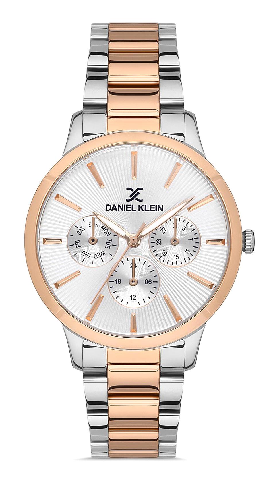 Daniel Klein DK.FT.1.258 34 mm Gri-Rose Gold Çelik Kordon Analog Kadın Kol Saati