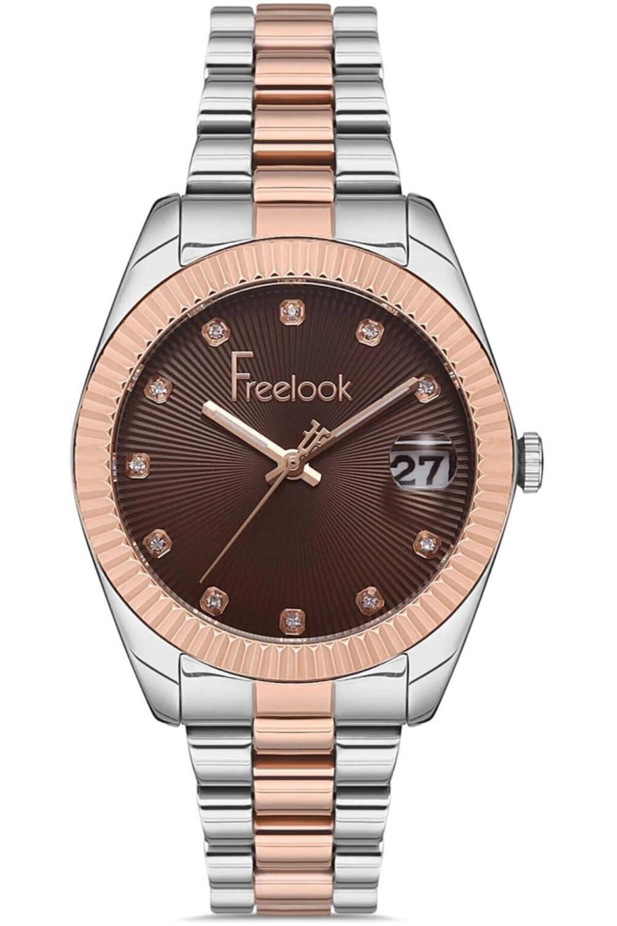 Freelook FL.1.10219.5 38 mm Gri Çelik Kordon Analog Kadın Kol Saati
