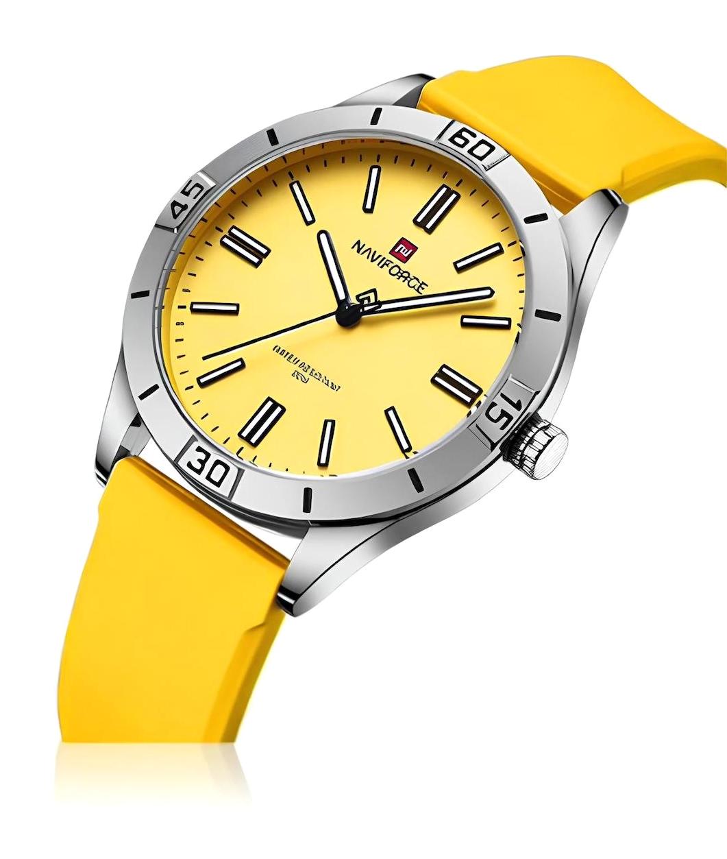 Naviforce NVF000103 36-40 mm Sarı Silikon Kordon Analog Kadın Kol Saati