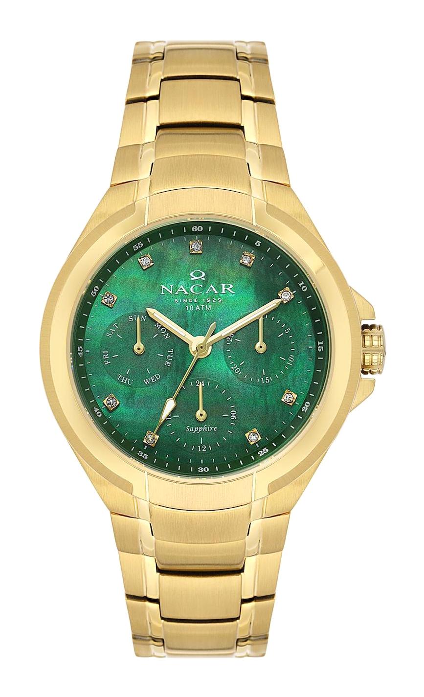 Nacar 28392322-DNM 34 mm Sarı Metal Kordon Analog Kadın Kol Saati