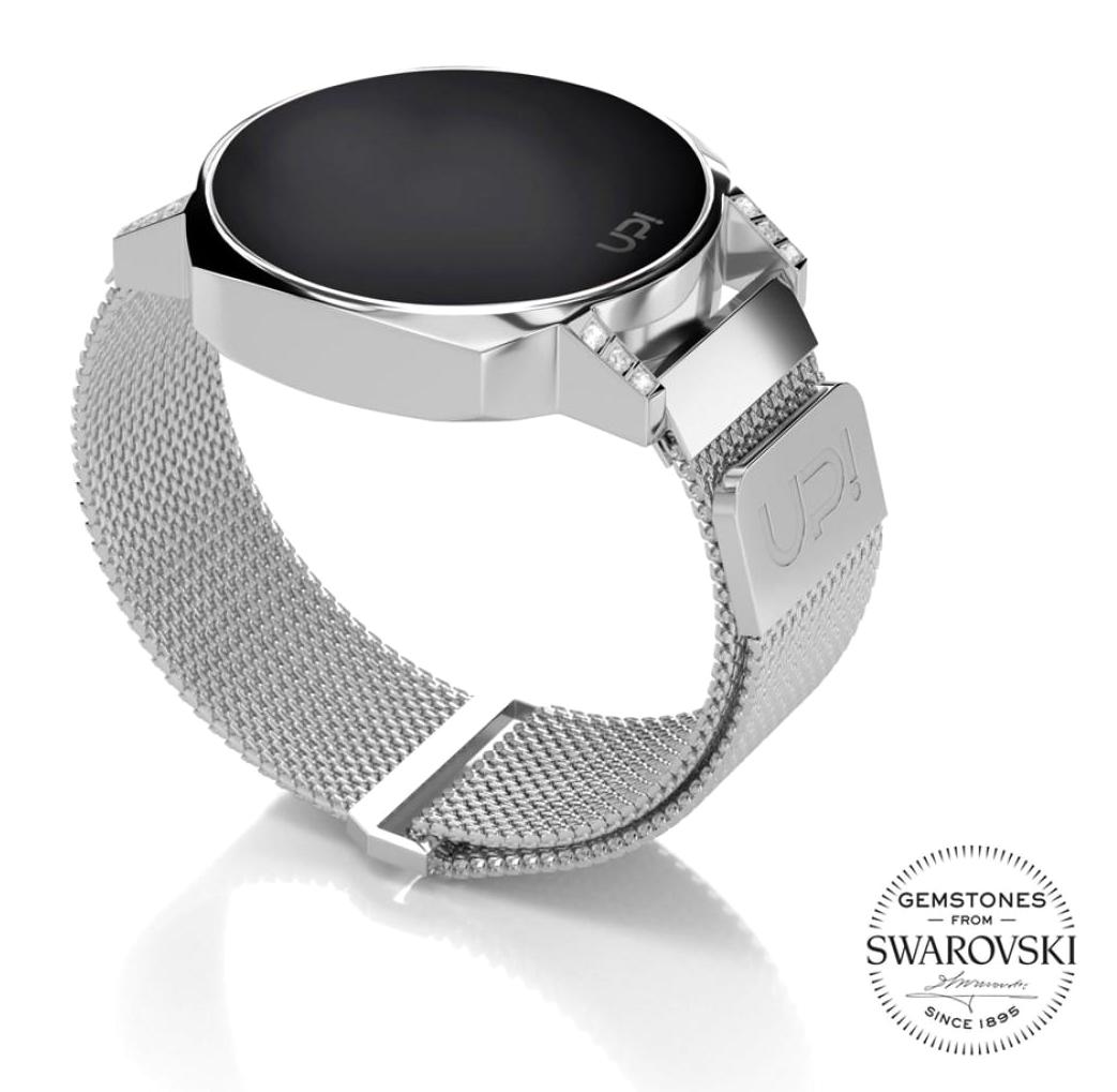 Upwatch 32 mm Gri Çelik Kordon Dijital Kadın Kol Saati