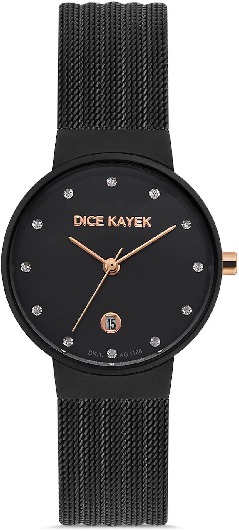 Dice Kayek DK.1.AG1166.12 36 mm Siyah Metal Kordon Analog Kadın Kol Saati