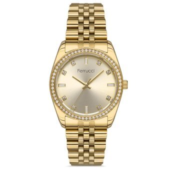 Ferrucci FRC.13024M.05 35 mm Altın Çelik Kordon Analog Kadın Kol Saati