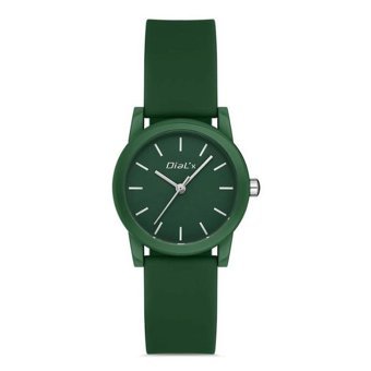 Dial X DX-5455-LD-4 30 mm Yeşil Silikon Kordon Analog Kadın Kol Saati