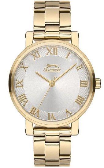 Slazenger SL.09.6145.3.04 34 mm Altın Çelik Kordon Analog Kadın Kol Saati