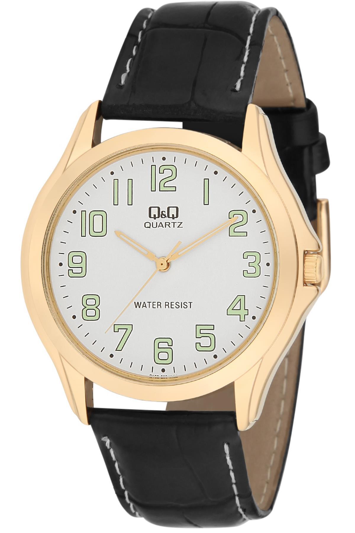 Q&Q 3A963 36 mm Siyah Deri Kordon Analog Kadın Kol Saati
