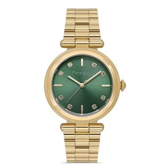 Ferrucci FER.03367M.04 35 mm Altın Çelik Kordon Analog Kadın Kol Saati