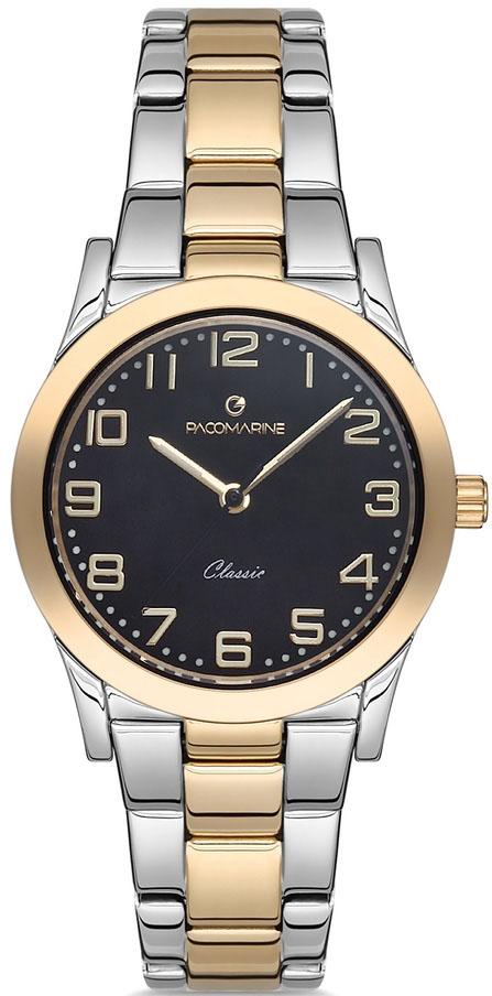 Pacomarine PM.51207.02 38 mm Altın-Gri Çelik Kordon Analog Kadın Kol Saati