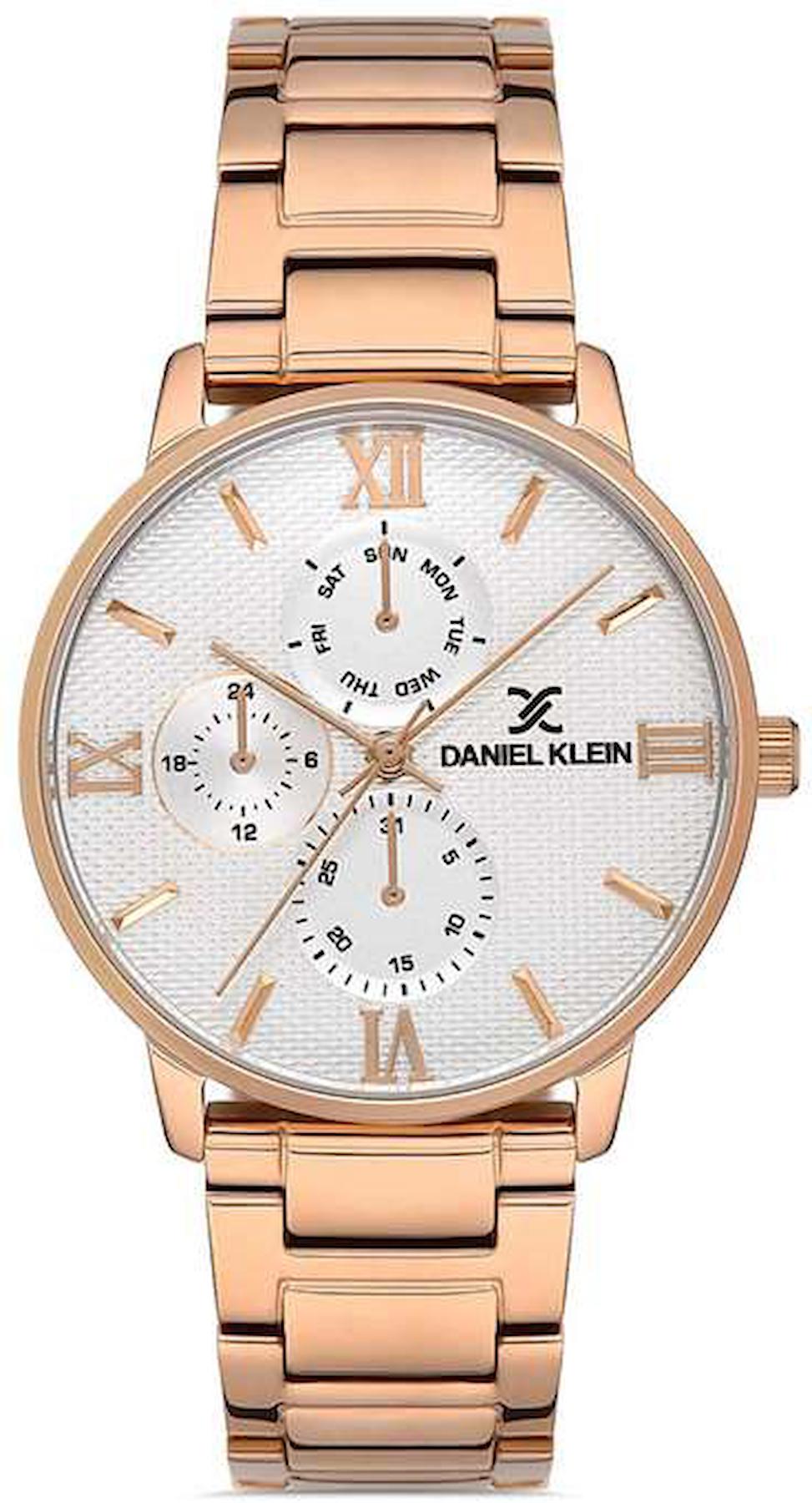 Daniel Klein EDK.1.10059.1 Takvimli 35 mm Rose Gold Çelik Kordon Analog Kadın Kol Saati