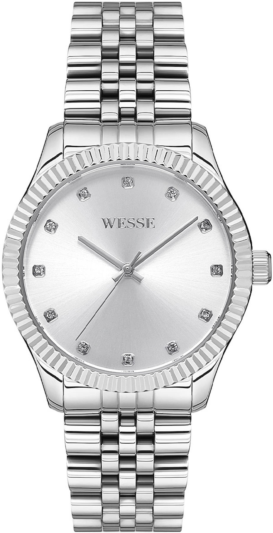 Wesse WWL108808 36 mm Gri Çelik Kordon Analog Kadın Kol Saati