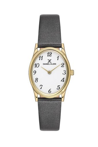 Daniel Klein DKE.1.10613-3 25 mm Antrasit Deri Kordon Analog Kadın Kol Saati