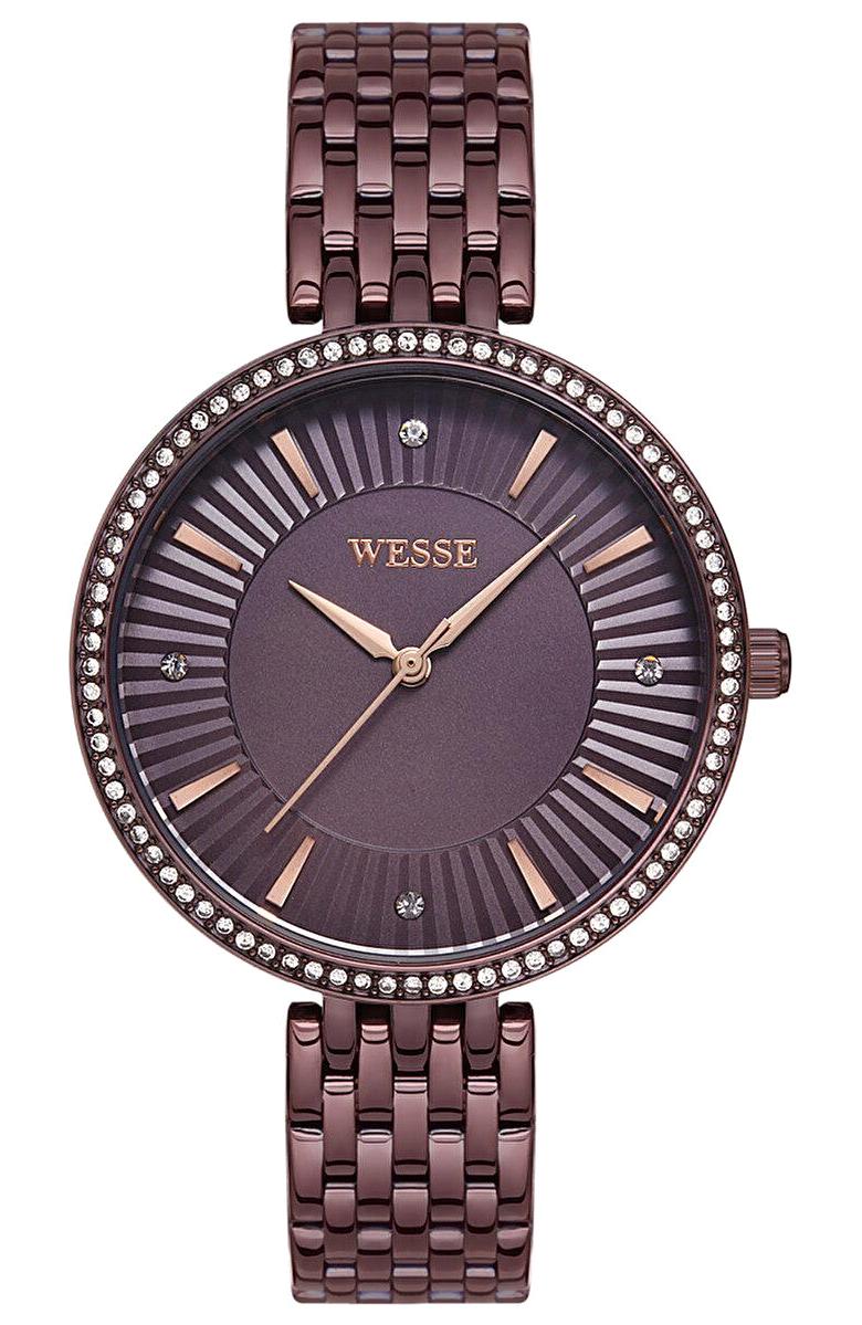 Wesse WWL109204 37 mm Mürdüm Çelik Kordon Analog Kadın Kol Saati
