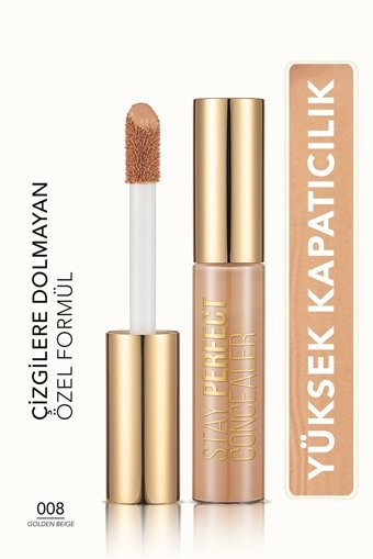 Flormar 008 Golden Beige Göz Altı ve Yüz Likit Fırça Kapatıcı