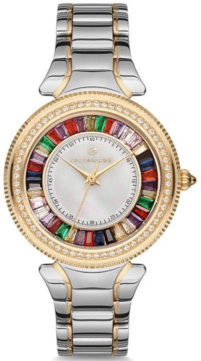 Pacomarine PM.61198.03 31-35 mm Altın-Gri Çelik Kordon Analog Kadın Kol Saati