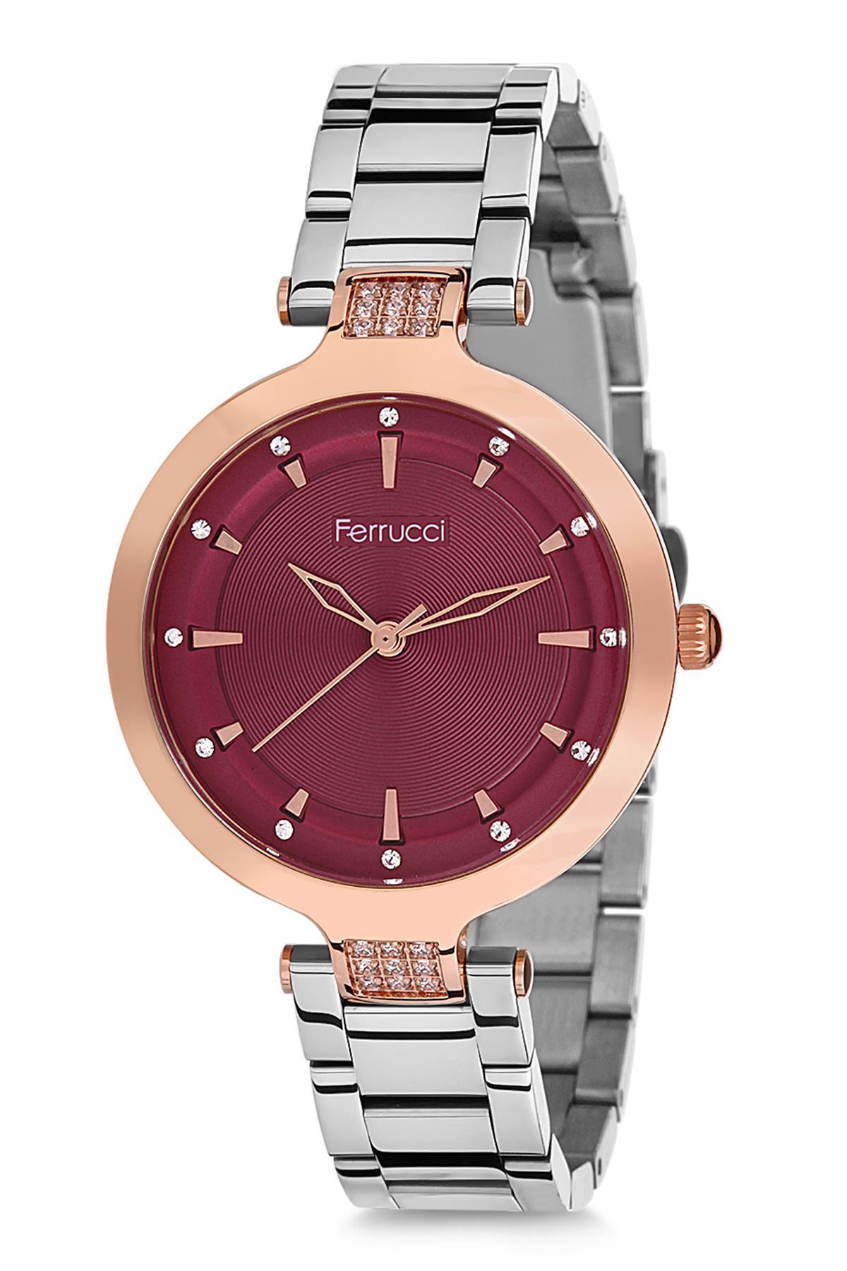 Ferrucci 9FM1051 38 mm Gri Metal Kordon Analog Kadın Kol Saati