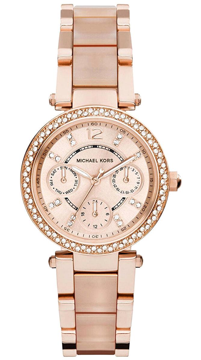 Michael Kors MK6110 Takvimli 33 mm Rose Gold Çelik Kordon Analog Kadın Kol Saati