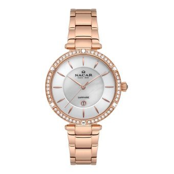 Nacar NC34-39B662-RSMS Takvimli 33 mm Rose Gold Çelik Kordon Analog Kadın Kol Saati