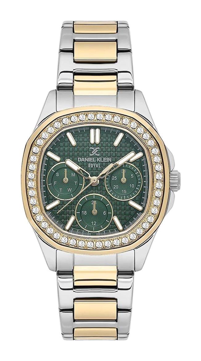 Daniel Klein DKE.1.10636-3 Takvimli 34 mm Altın-Gri Çelik Kordon Analog Kadın Kol Saati