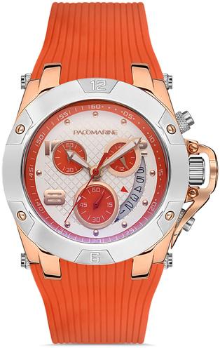 Pacomarine PM.61226.04 Takvimli 40 mm Turuncu Silikon Kordon Analog Kadın Kol Saati