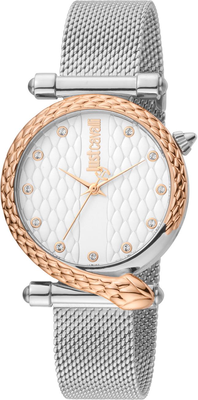 Just Cavalli JC1L075M0095 32 mm Gri Çelik Kordon Analog Kadın Kol Saati