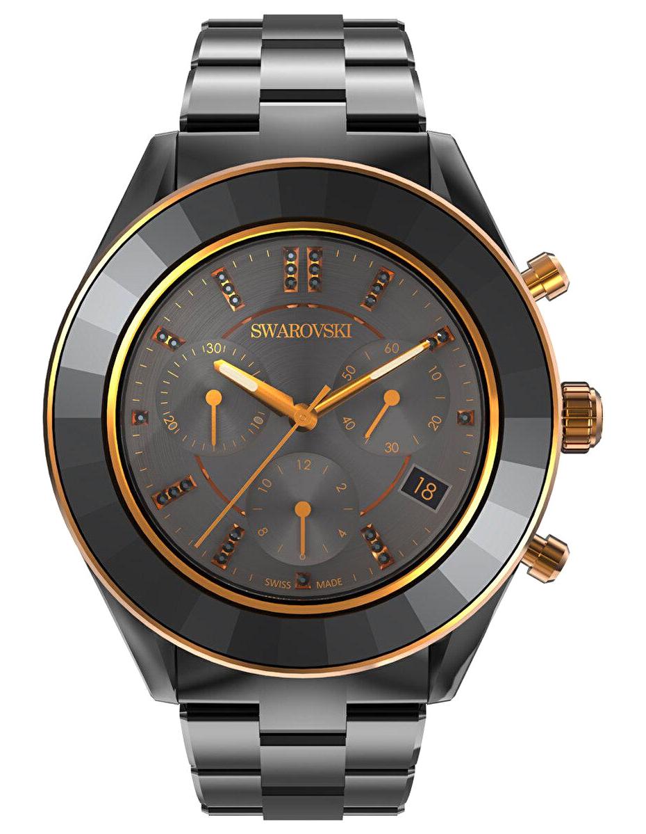 Swarovski SWR5610472 Takvimli 39 mm Siyah Metal Kordon Analog Kadın Kol Saati