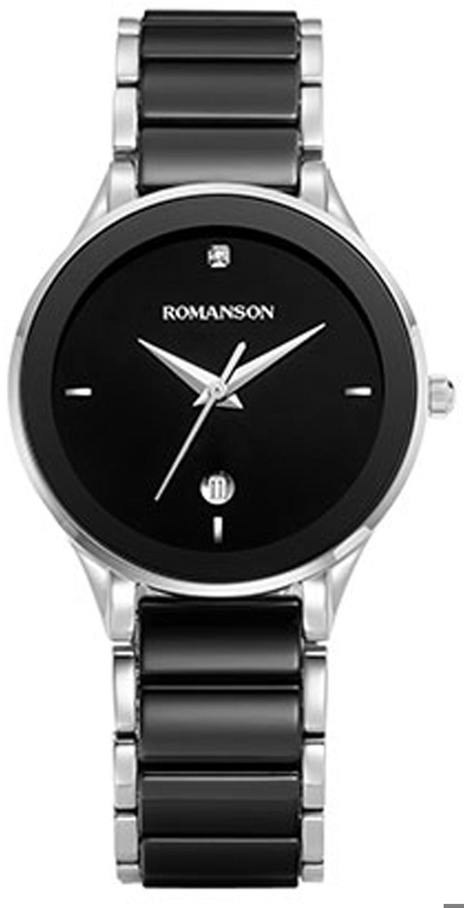 Romanson TM3BS700KLBWA32W1 35 mm Gri-Siyah Çelik Kordon Analog Kadın Kol Saati