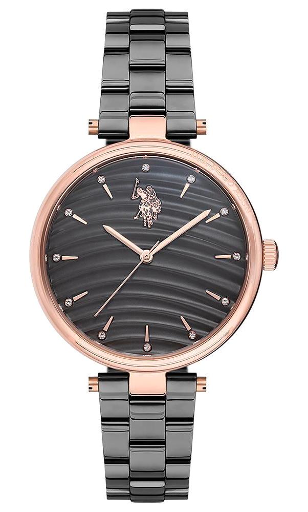 U.S. Polo Assn USPA2011-05 37 mm Füme Çelik Kordon Analog Kadın Kol Saati