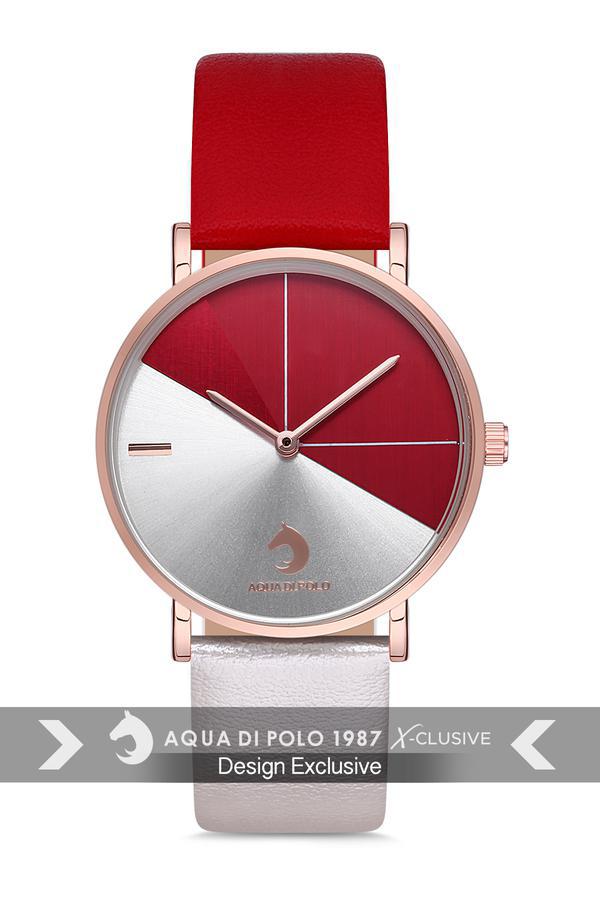 Aqua Di Polo APSV1-A5961-KDCC2 37 mm Çok Renkli Deri Kordon Analog Kadın Kol Saati