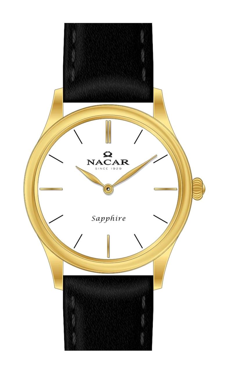 Nacar NC21-397228-DWL1 30 mm Siyah Deri Kordon Analog Kadın Kol Saati