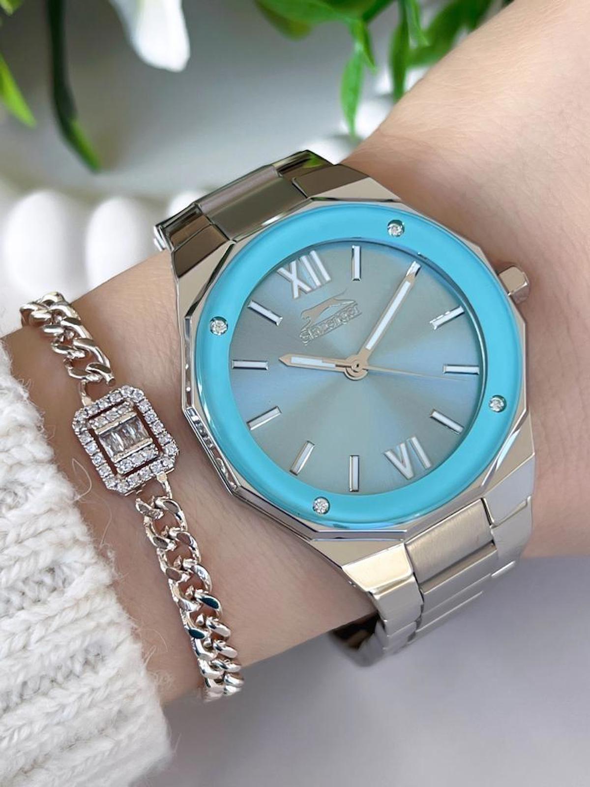 Slazenger SL.09.2258.3.05 38-40 mm Gri Çelik Kordon Analog Kadın Kol Saati