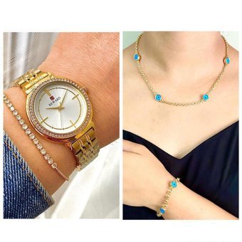 Reward 34 mm Altın Çelik Kordon Analog Kadın Kol Saati