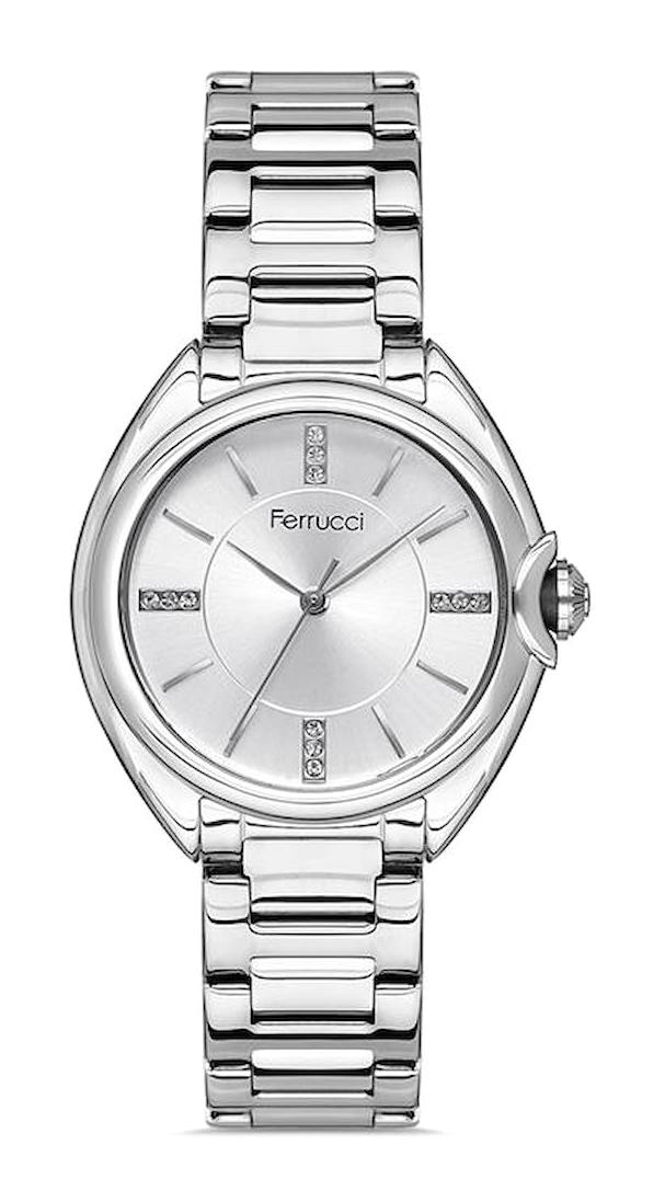 Ferrucci FFQ111614.A26 35 mm Gri Metal Kordon Analog Kadın Kol Saati