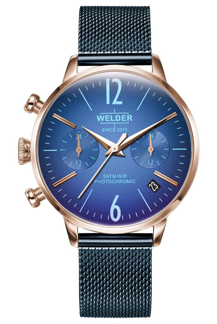 Welder Watch WWRC717 Takvimli 36 mm Lacivert Çelik Kordon Analog Kadın Kol Saati