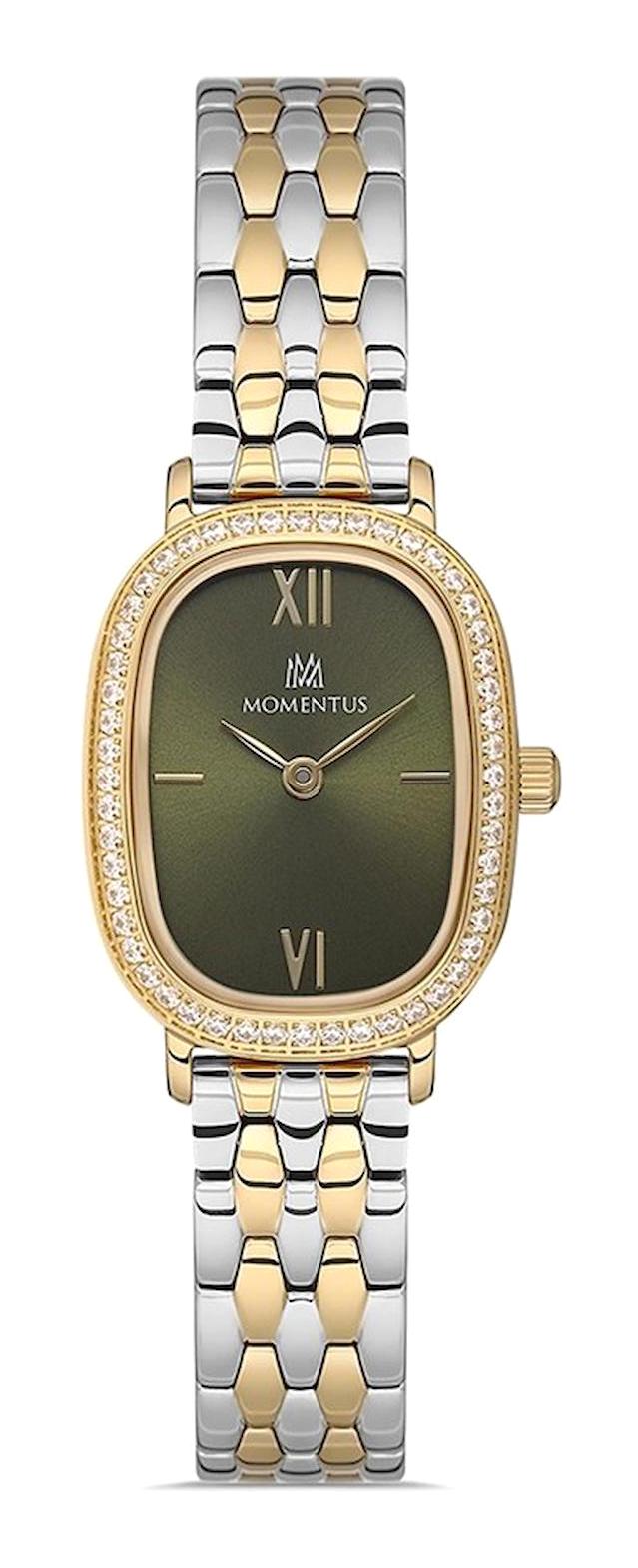 Momentus SS224T-15SG 22-33 mm Altın-Gri Çelik Kordon Analog Kadın Kol Saati