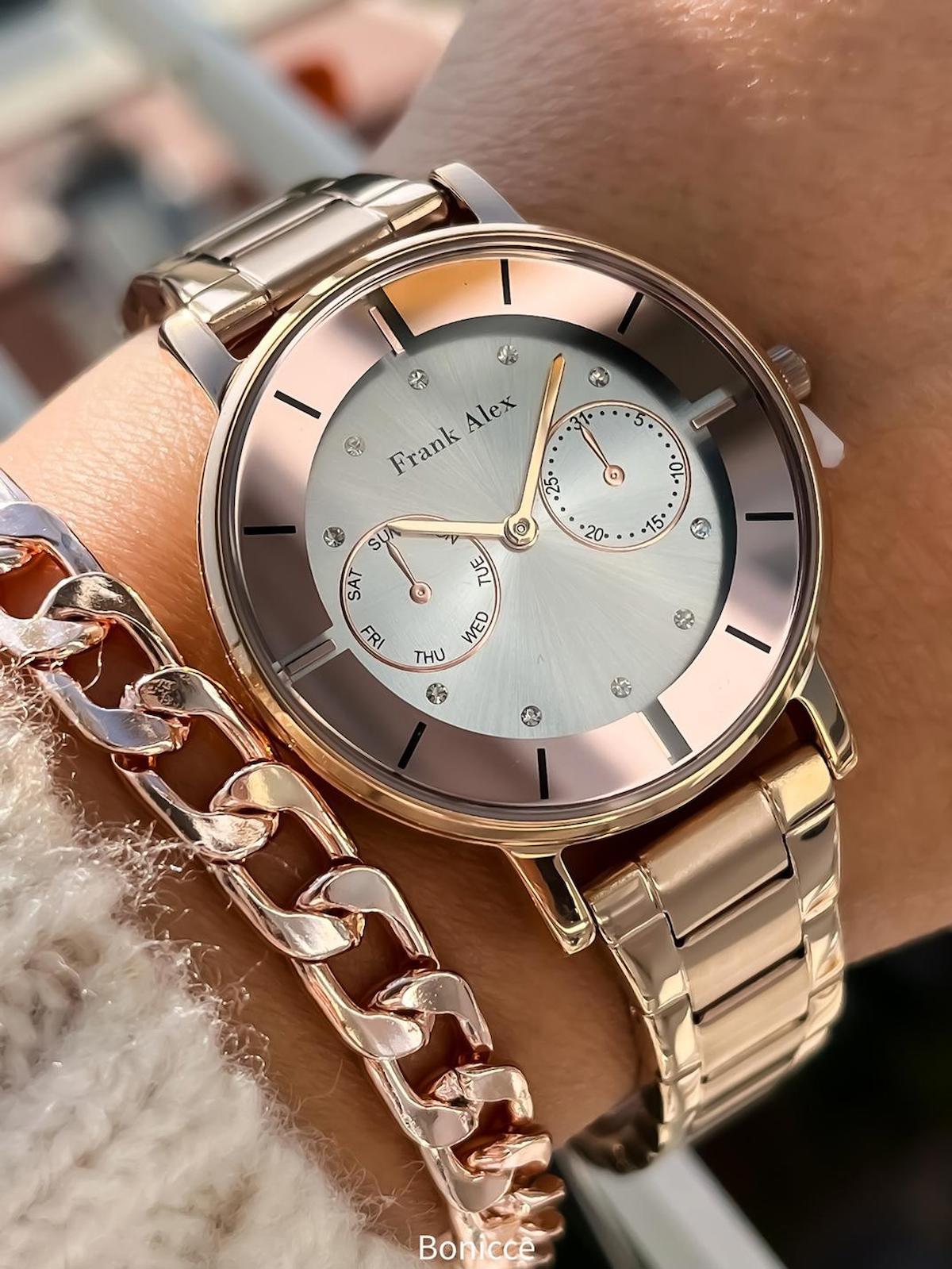 Frank Alex 36-40 mm Rose Gold Çelik Kordon Analog Kadın Kol Saati